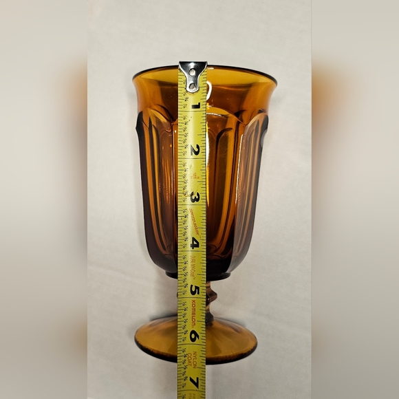 [#2] (2) Tea Glasses - Imperial Glass Ohio: Old Williamsburg Amber - Picture 6 of 13